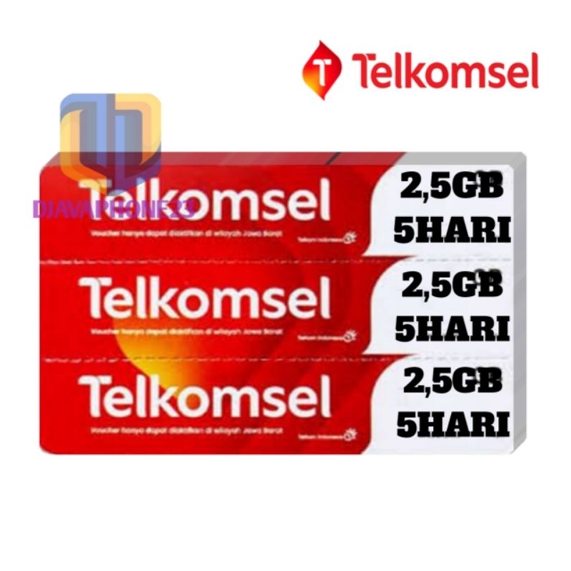 VOUCHER DATA TELKOMSEL 2,5GB 5HARI
