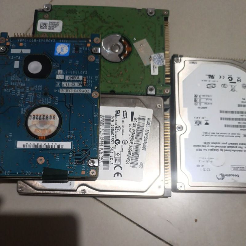 Hardisk IDE 2,5" Bekas laptop dan ps kondisi rusak