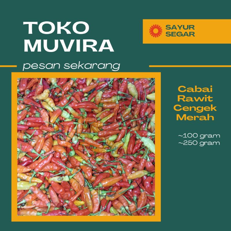 

Cabai Rawit/Cengek Merah Segar 100gram/250gram, Bandung