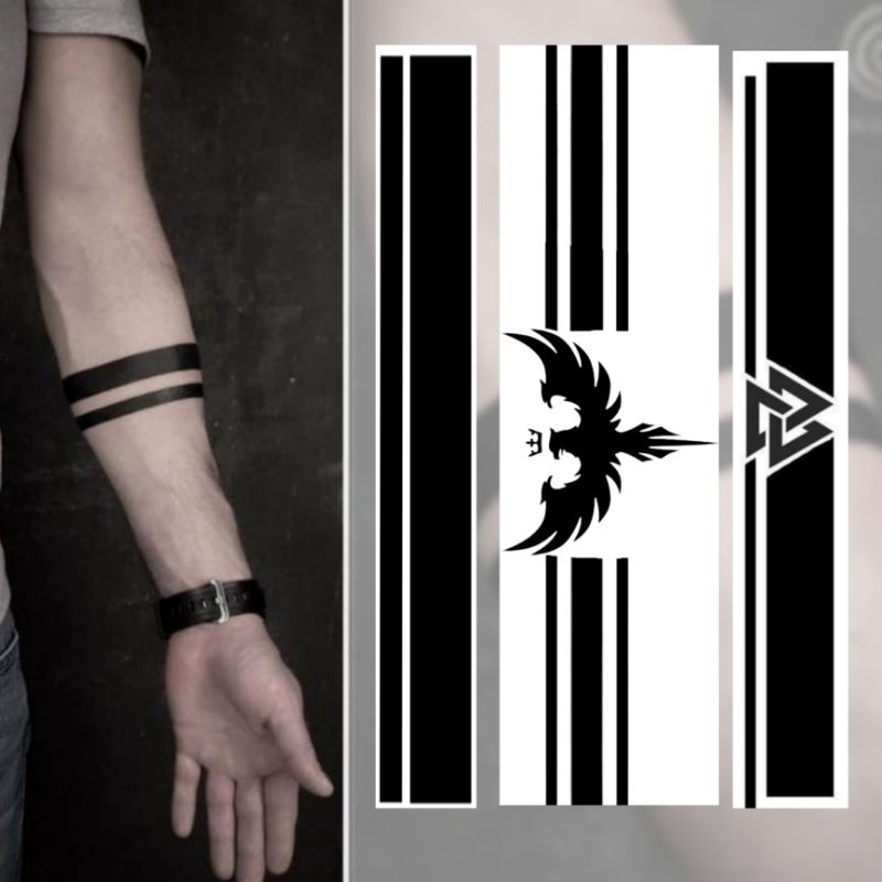 Tato Henna Tatto Temporer Semi Permanen Tahan lama anti air seri arm band tatto lingkar tangan