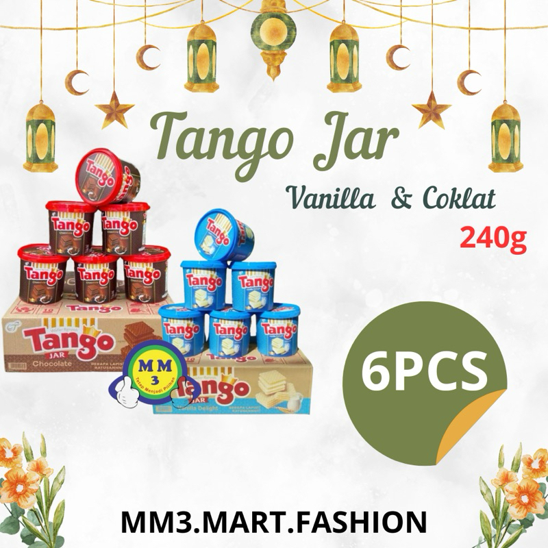 

[ PAKET HEMAT 1 DUS ] TANGO WAFER JAR 240g VANILLA & COKLAT 6pcs