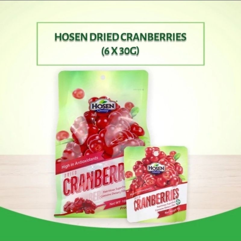 

Hosen Dried Cranberries Multipack (6x30g packs)