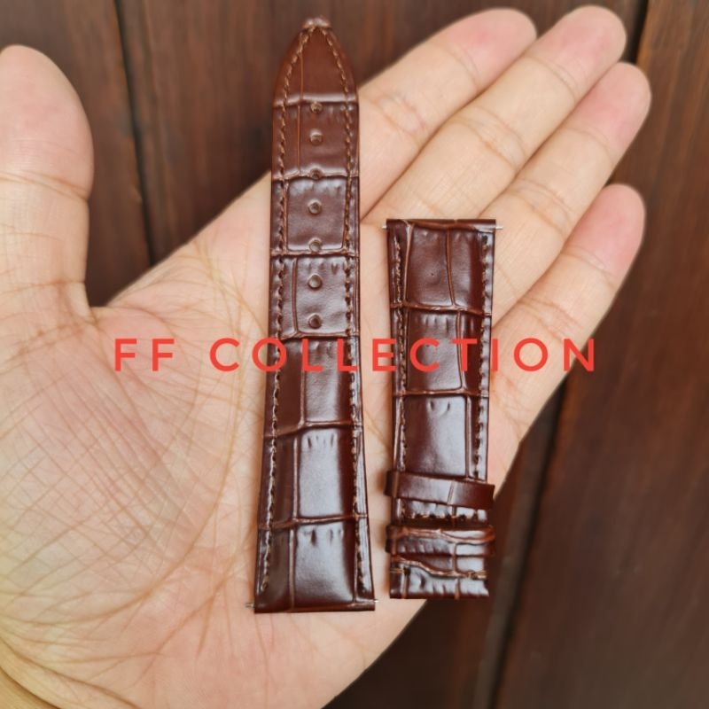 FF COLLECTION HANDMADE STRAP TALI JAM TANGAN KULIT ASLI BISA UNTUK JAM TANGAN 1000% 20MM 22MM MODEL 