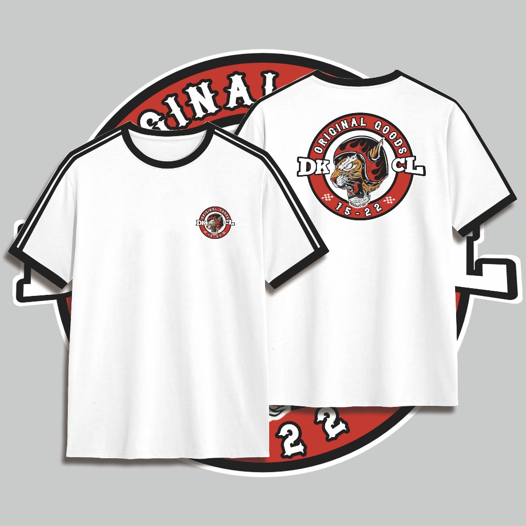 DKCL BAJU DISTRO TIGER RACING KAOS LIST HITAM