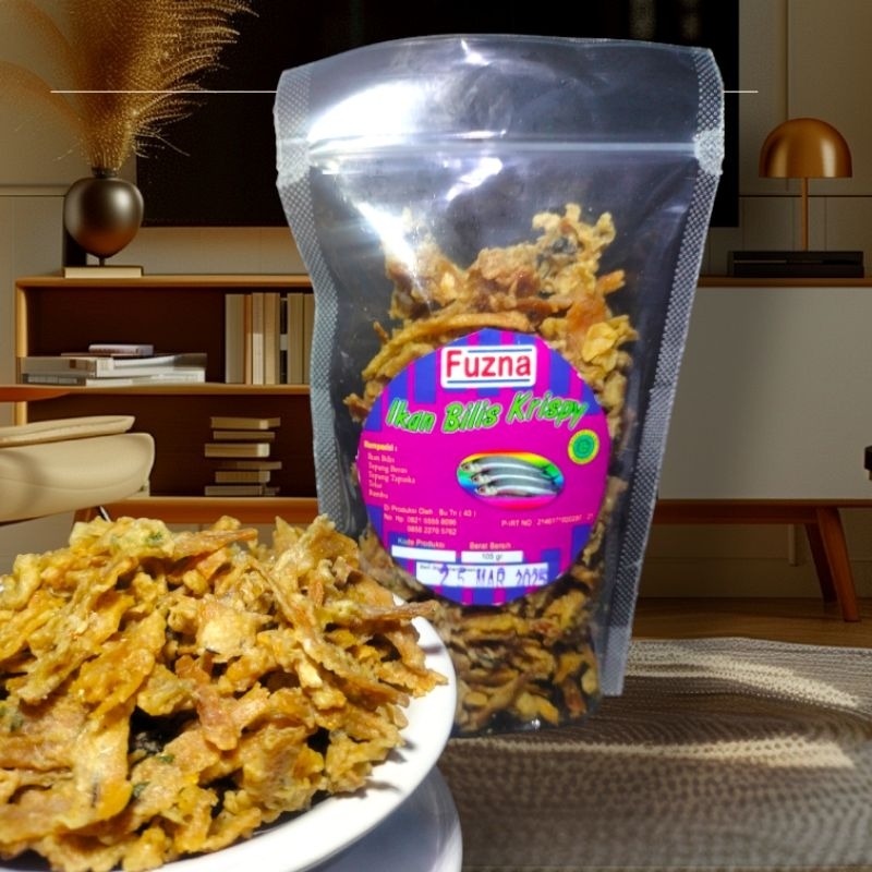 

Cemilan Ikan Bilis Crispy Gurih Oleh-Oleh khas Pontianak (105g)