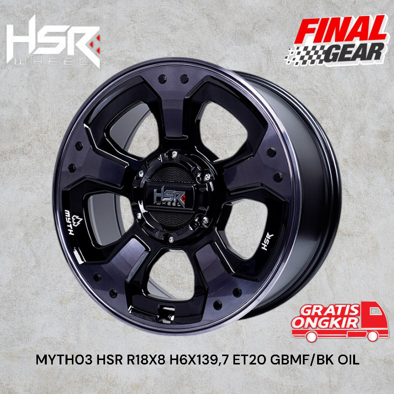 VELG MOBIL HSR MYTH03 R18X8 H6X139,7 ET20 UTK TRITON PAJEERO FORTUNER EVEREST DLL ORIGINAL HSR WHEEL