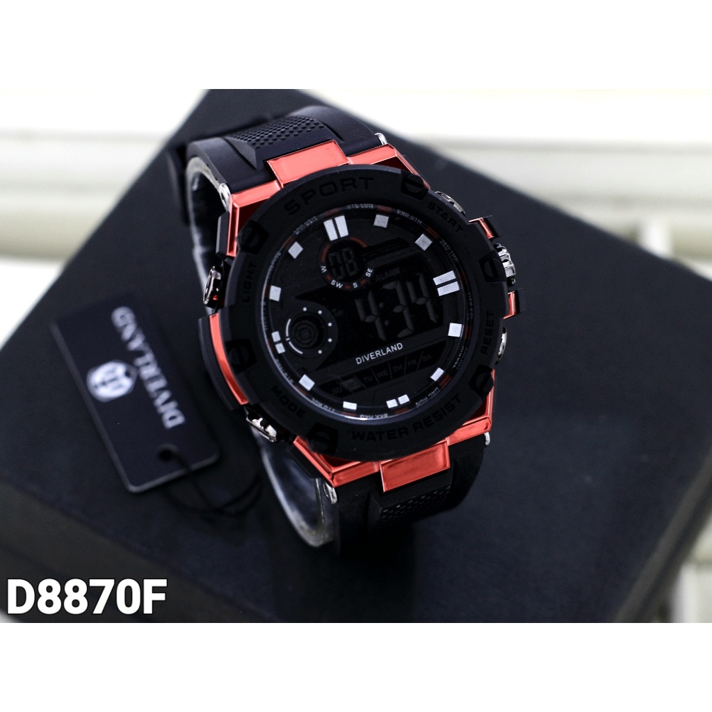 Jam Tangan Fashion Pria Bahan Rubber Diverland Original