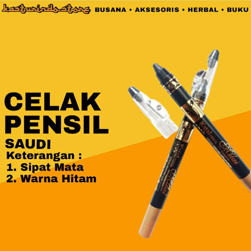Celak Pensil Mata Saudi - Sipat Mata Warna Hitam