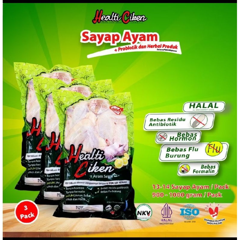 

Bundling 3 Packs Sayap Ayam Healti Ciken