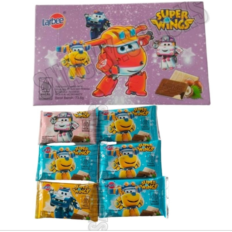 

Larbee Super Wings Wafer Coklat isi 6