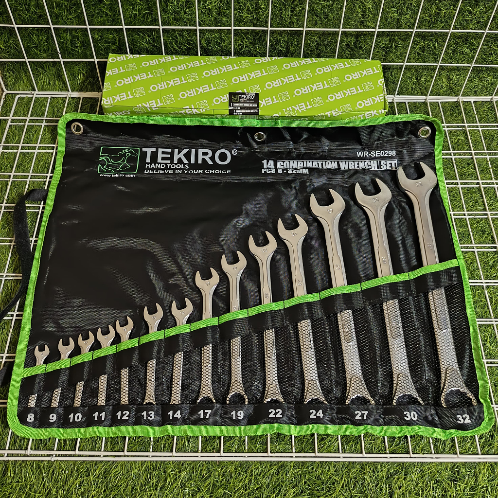 TEKIRO Kunci Ring Pas Set 8-32mm / Ring Pas 14Pcs / kunci Ring Pas Set Tekiro 8 sampai 32 ori