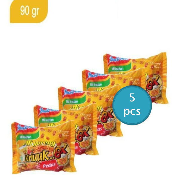 

INDOMIE GORENG KRIUUK 8X PEDAS 90GR ISI 5 PCS