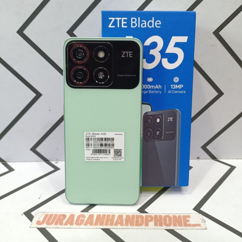 ZTE BLADE A35 4/64GB HP SECOND BEKAS FULLSET