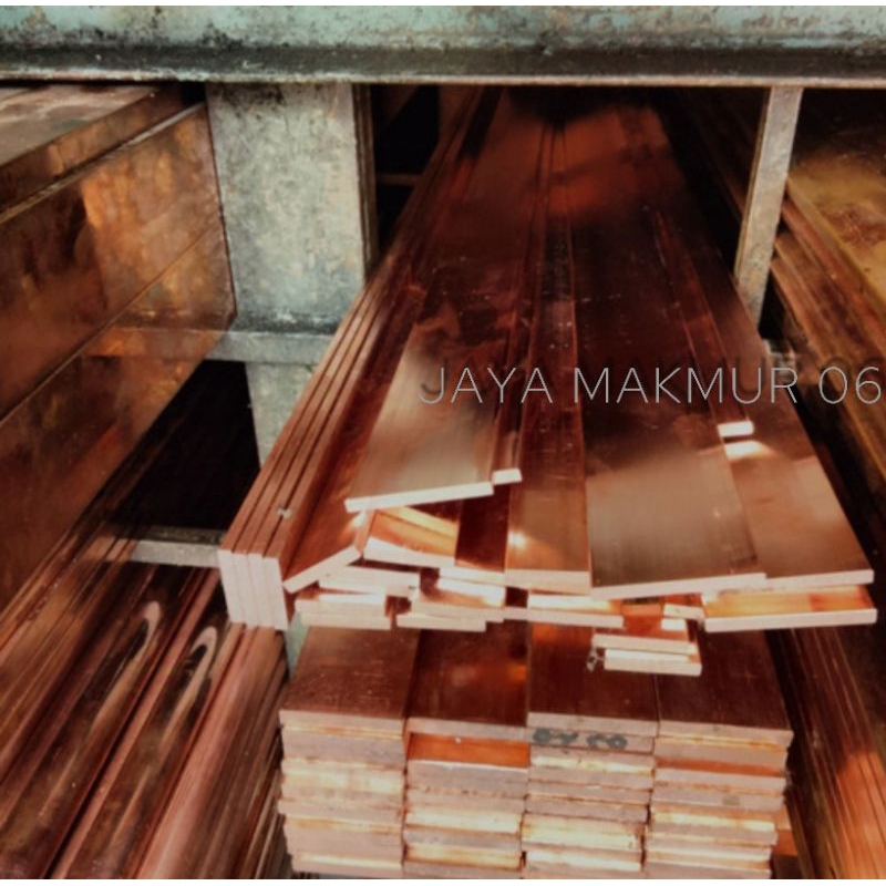 Busbar tembaga murni 5mm x 15mm x 100mm