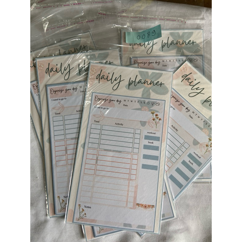 

0089 daily planner warna pink