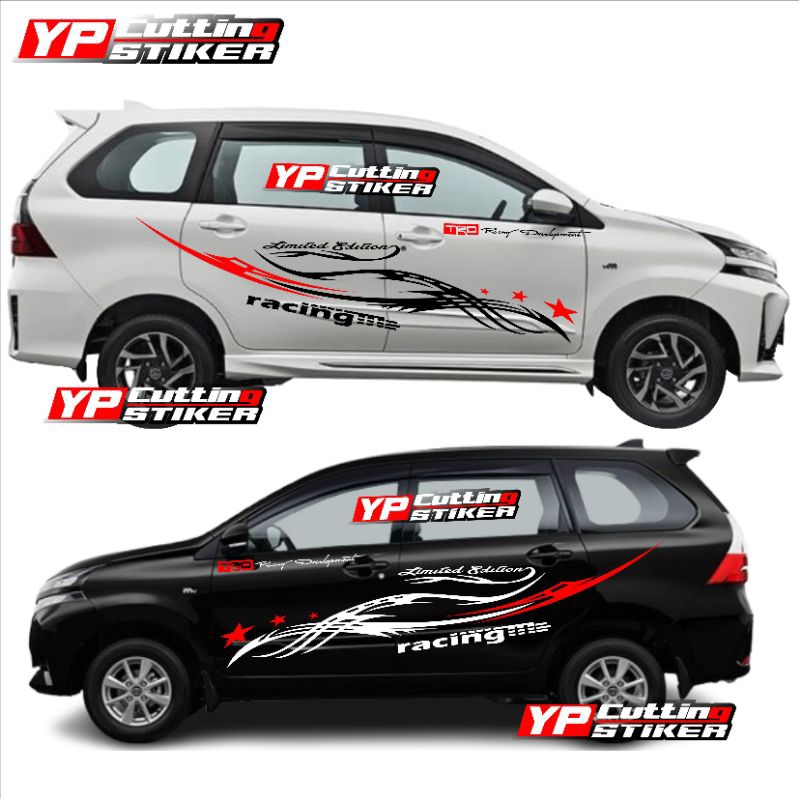 Sticker mobil avanza sticker list terlaris mobil Avanza stiker mobil avanza bintang racing termurah