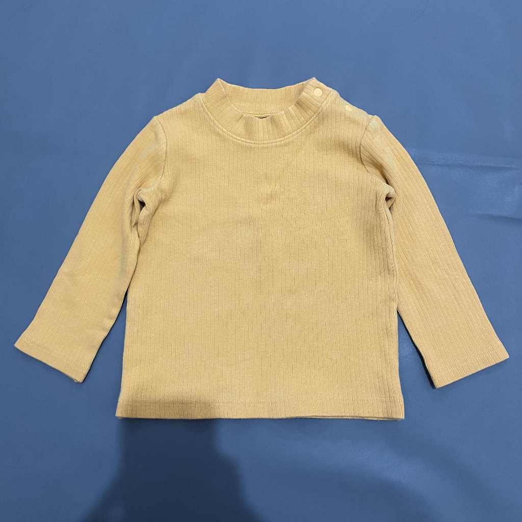 ANAK K261 (NO BRAND, PRELOVED) Baju Atasan Kaos Rajut Knit Rib O Neck Turtleneck Tangan Panjang Stre
