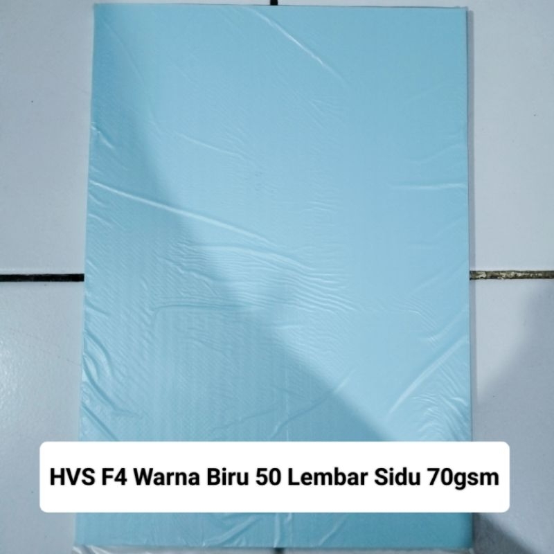 

Kertas HVS F4 Warna Biru Isi 50 Lembar Sidu 70gr / Paper Fotocopy