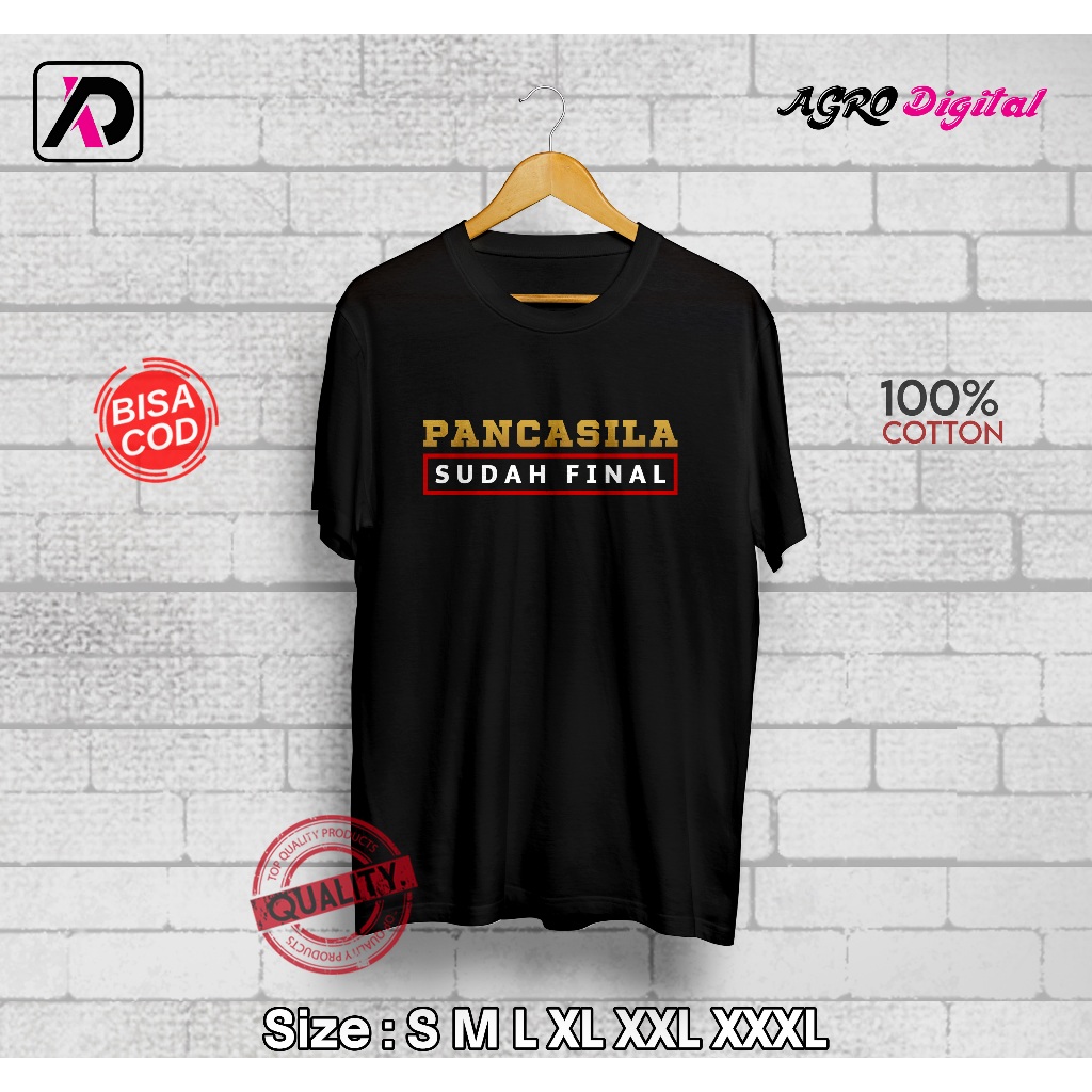 Kaos Custom Pancasila Sudah Final | Kaos Distro (Bisa Desain Sesukamu)