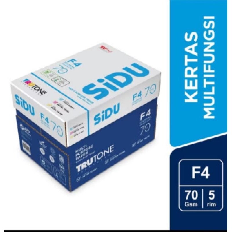

1 box (5rim) kertas fotokopi F4 sidu 70 g/kertas HVS