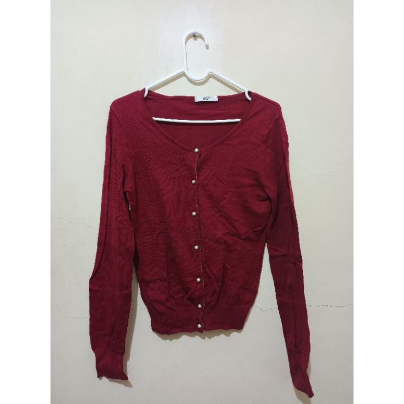 cardigan maroon
