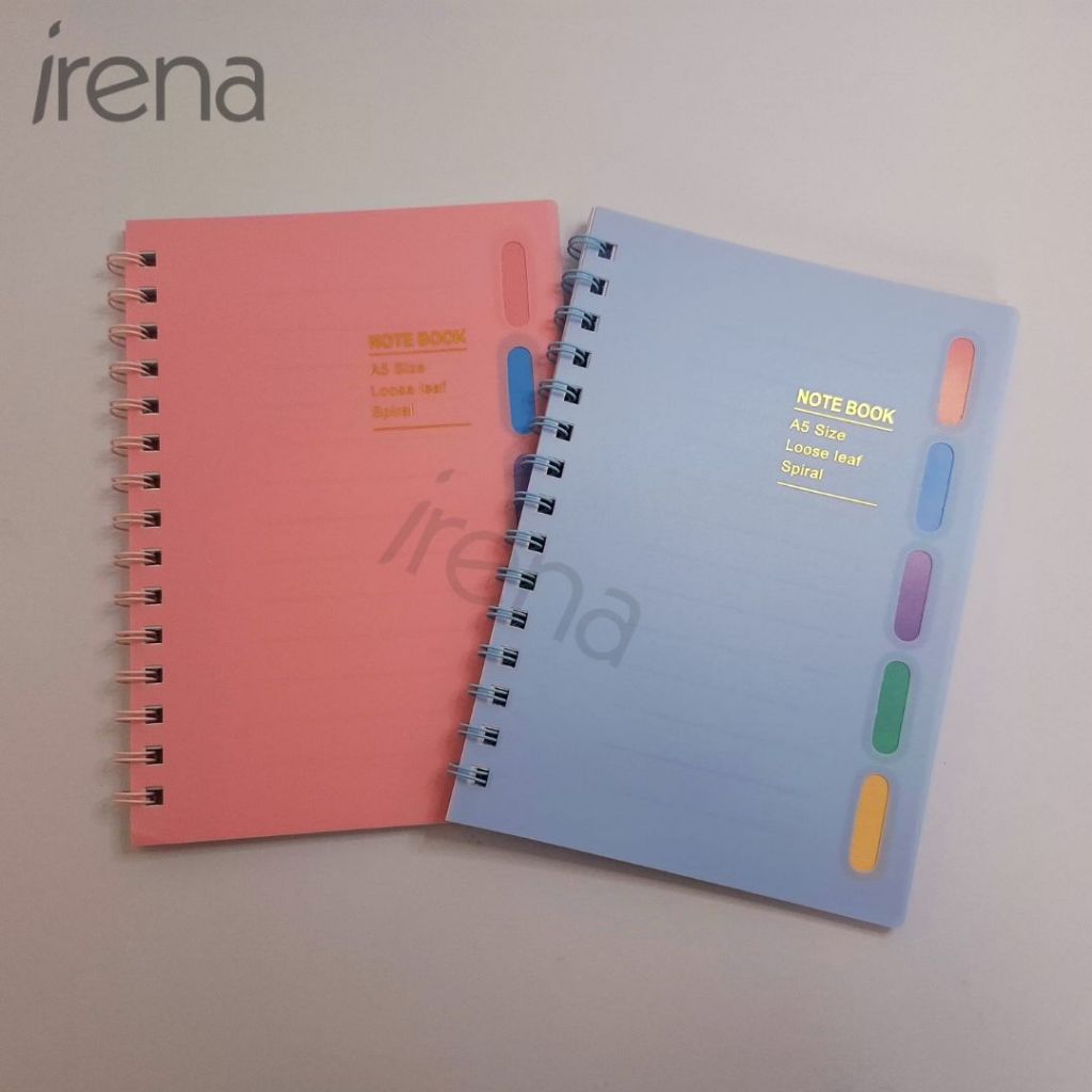 

Carinex Notebook CNX-501 Loose Leaf Spiral Buku Catatan Bergaris A5 70gsm 60Sheet