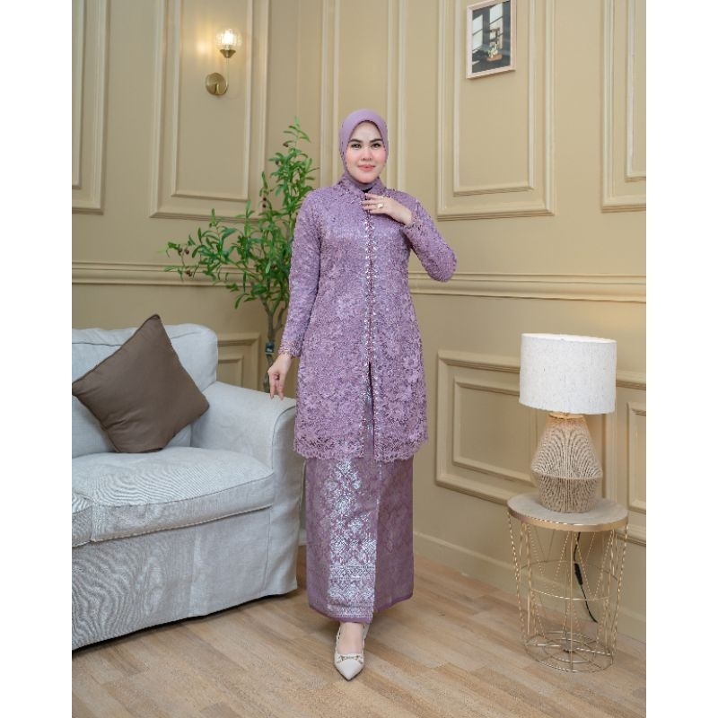 PROMO TERBARU AZALIA KEBAYA gamis pesta setelan kebaya kombinasi rok songket