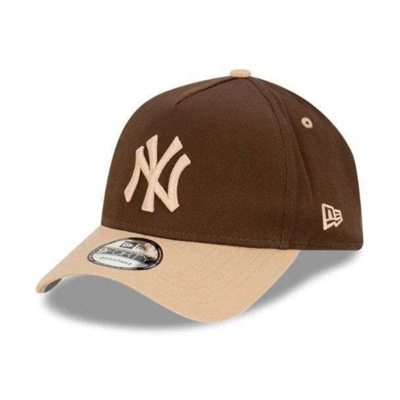 Topi New Era Cap New York Yankees Toffee Walnut Type K Frame 9Forty Adjustable Original