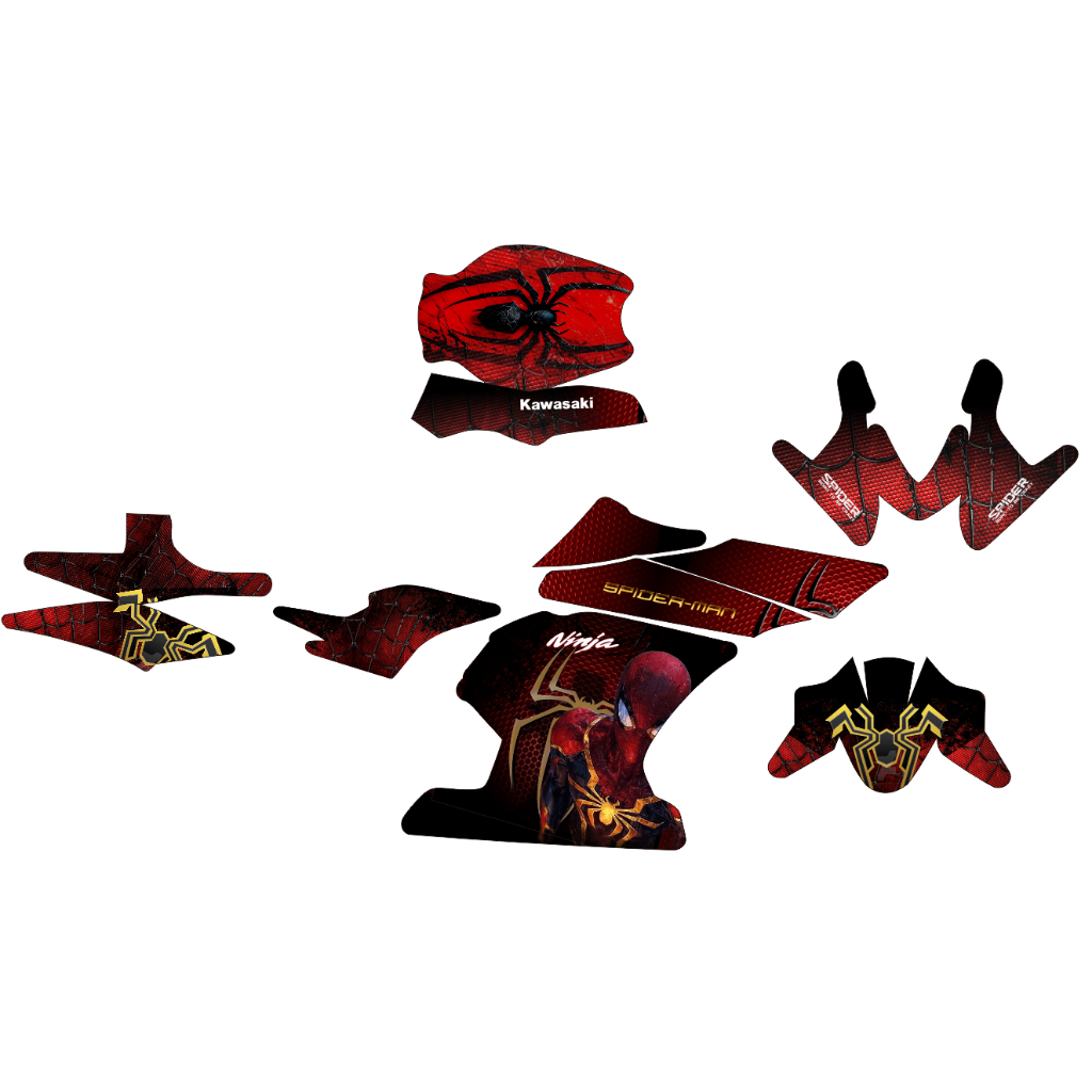 Decal Ninja Karbu Full Body -   Siker Full Body Ninja 250 Karbu - Spiderman