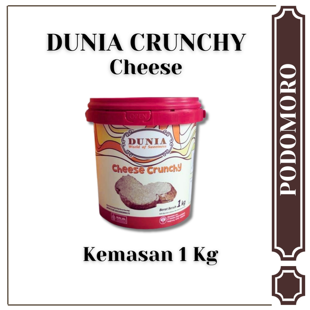 

JATIM- Dunia Cheese Crunchy Kemasan 1 Kg Selai Keju dengan Crunchy