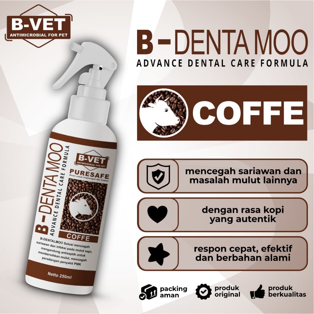 B-DENTAMOO - PERAWATAN MULUT SAPI, SARIAWAN SAPI, INFEKSI MULUT SAPI, SAPI GAK DOYAN MAKAN