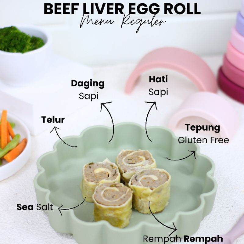 

BENOURISH - BEEF LIVER EGG ROLL / FINGER FOOD / MENU MPASI SEHAT ORGANIK / MPASI HOMEMADE / FROZEN FOOD SEHAT