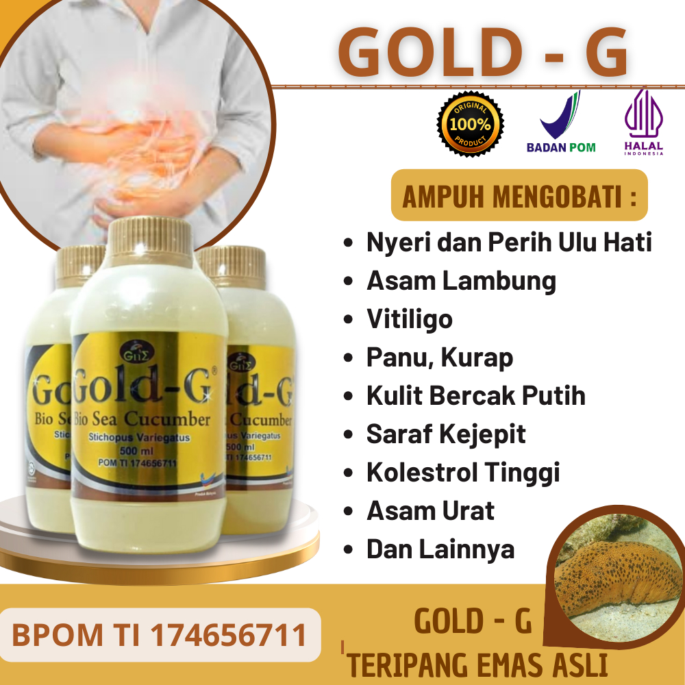 GOLD-G Obat Lambung Paling Ampuh Mengobati Tukak Lambung Gerd, Anxiety Tiens, Panas Dalam, Sakit Kep