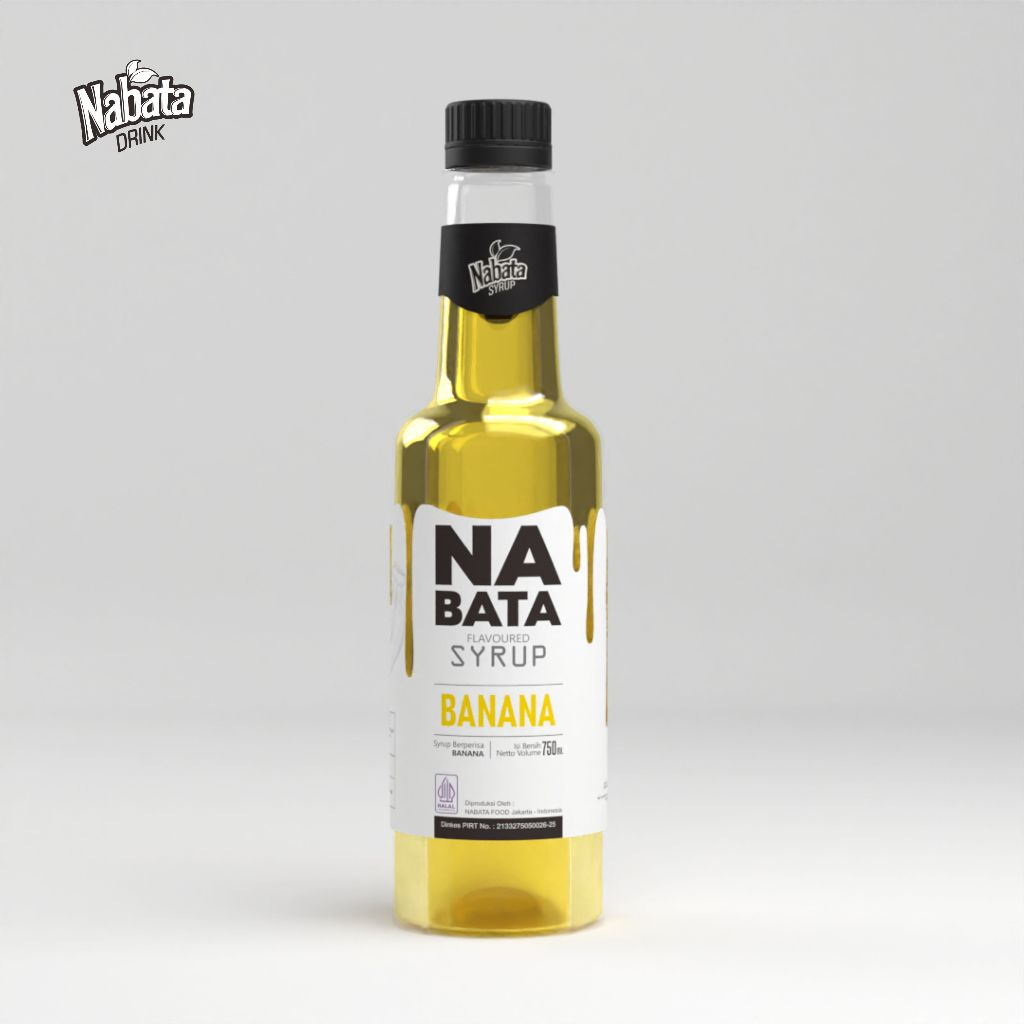 

Syrup Banana Premium 750ml Sirup Pisang Nabata Manis Creamy Untuk Campuran Susu Dan Kopi