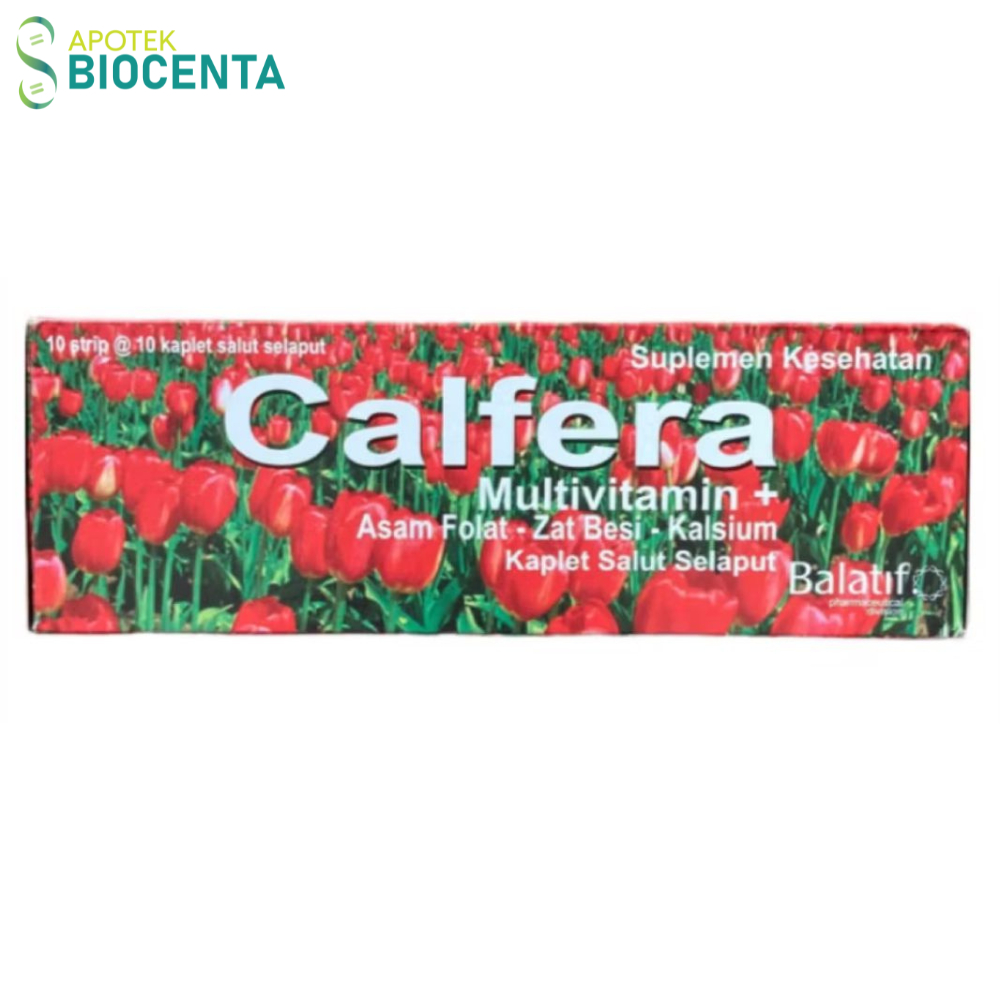 CALFERA MULTIVITAMIN PERBOX ISI 100 TABLET - VITAMIN IBU HAMIL