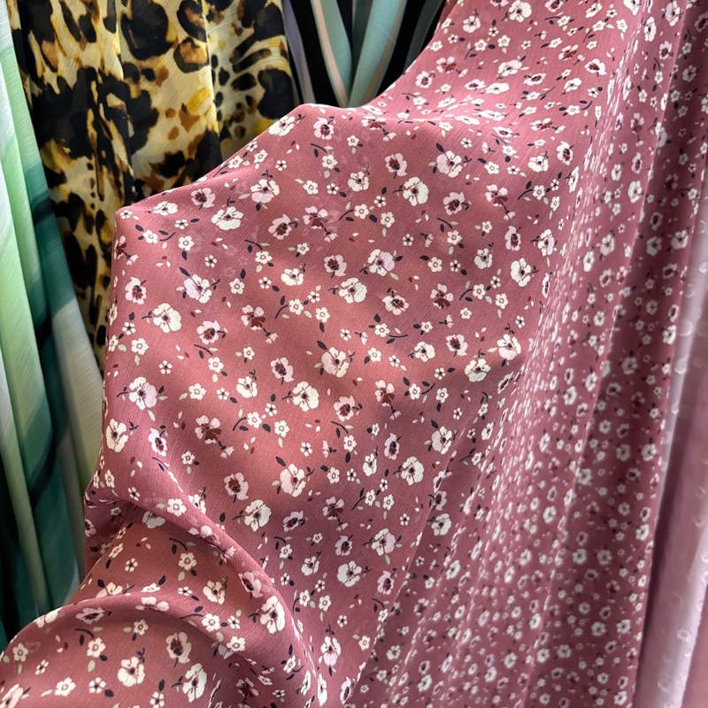 kain Ceruty Yoryu Premium - kain motif bunga kecil - kain Ceruti premium motif - kain ceruti Bangkok