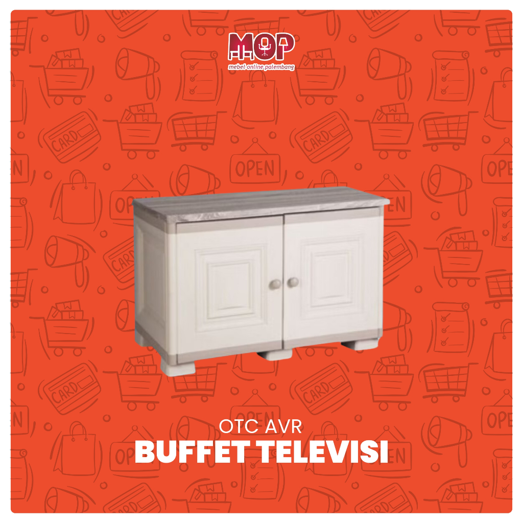 Olymplast Meja TV Plastik Rak TV Buffet TV Lemari Serbaguna Olymplast OTC AVR 2P