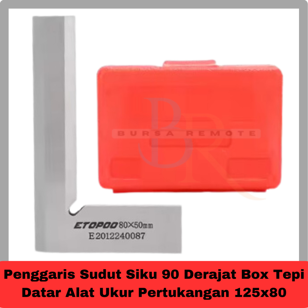 

Penggaris Sudut Siku 90 Derajat Box Tepi Datar Alat Ukur Pertukangan 125x80