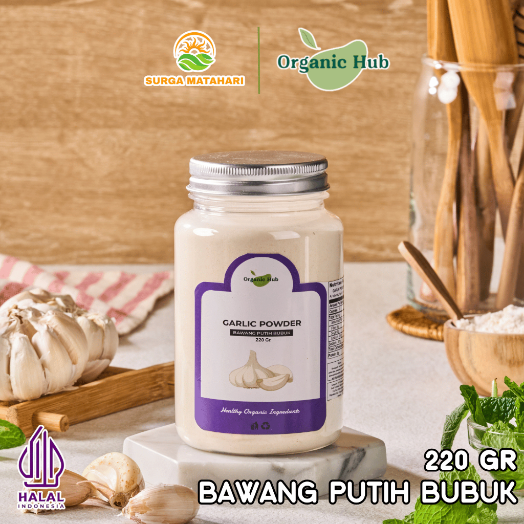 

Organic Hub Garlic Powder Rempah Bubuk Bawang Putih Premium Quality Original Tanpa Pengawet 220 gr