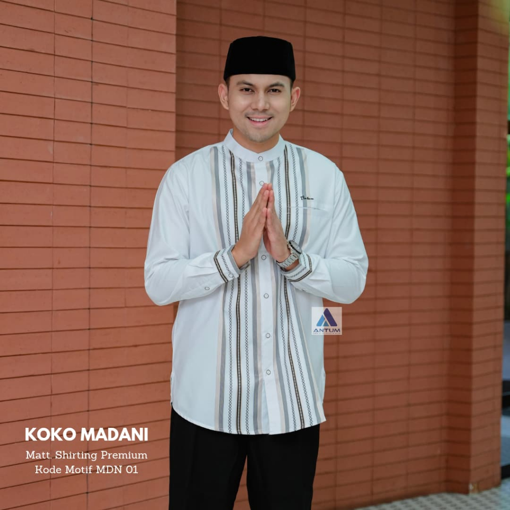 Koko Madani By Antum Baju Muslim Pria Lengan Panjang