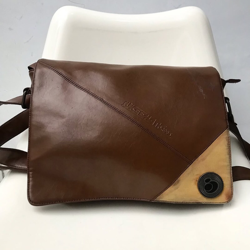 Vintage Juice Ematic skateboard and surf brown sling messenger bag Postman Shoulder bag