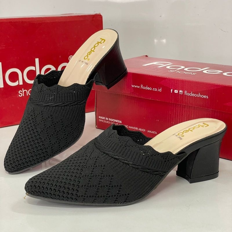Heels/mules Rajut wanita Fladeo K16 terbaru Heels 5cm