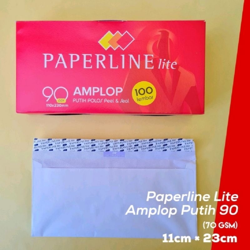 

Amplop putih 90pps 110x230mm paperline