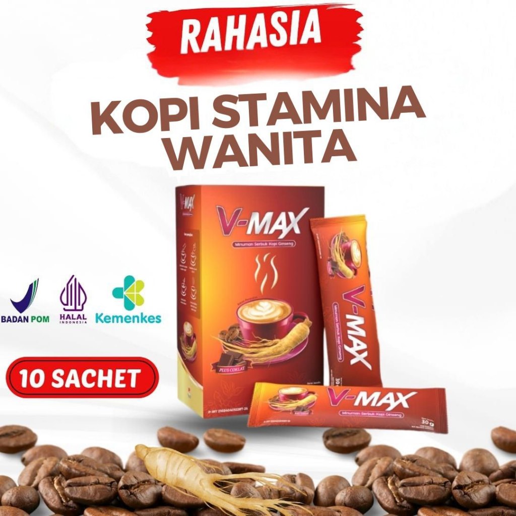 

VMAX Kopi Original - Kopi Gingseng Rasa Coklat - Penambah Gairah Wanita Halal Sudah BPOM