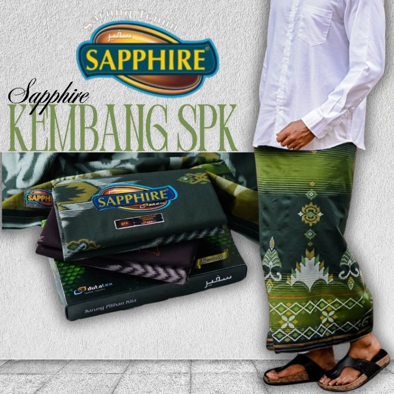 Sarung Sapphire Kembang SPK Motif Mewah Sarung Adem