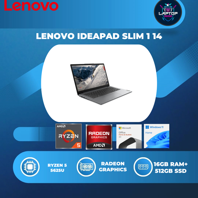 LENOVO IDEAPAD SLIM 1 14 RYZEN 5 5625 16GB 512GB W11+OHS