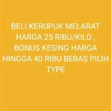 

KERUPUK MELARAT MENTAH ISI 1 KG KHAS CIREBON