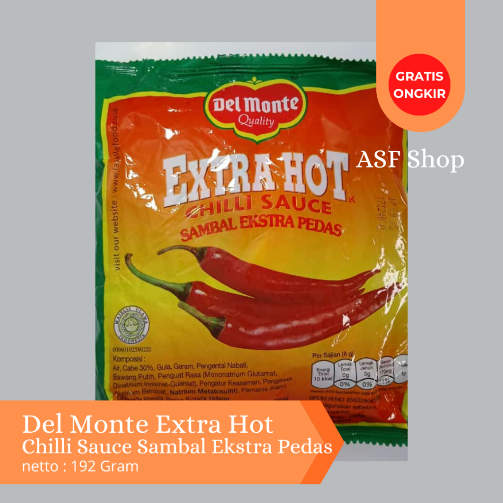 

Del Monte Extra Hot - Chilli Sauce - Sambal Extra Pedas (192 g)