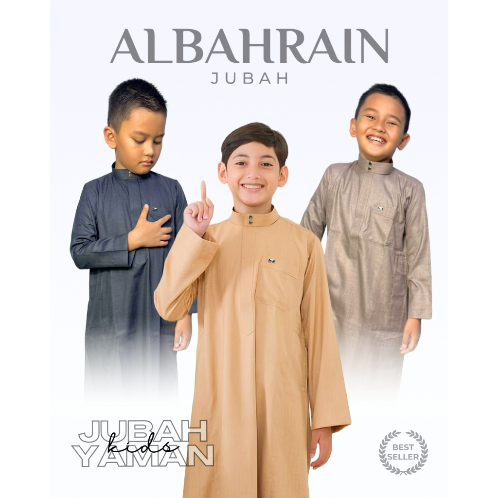 Jubah Gamis Muslim Anak Albahrain Jubah Yaman