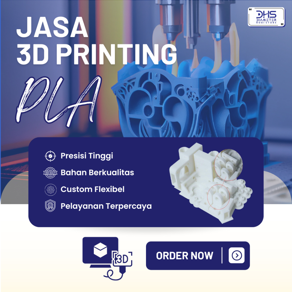 Jasa Cetak 3D Printing / Objek 3D / 3 Dimensi Bahan PLA